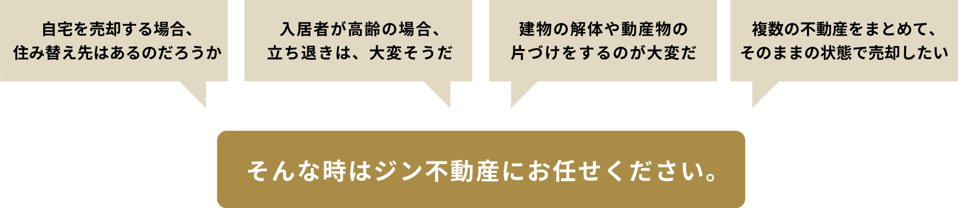 そんな時はジン不動産にお任せください。