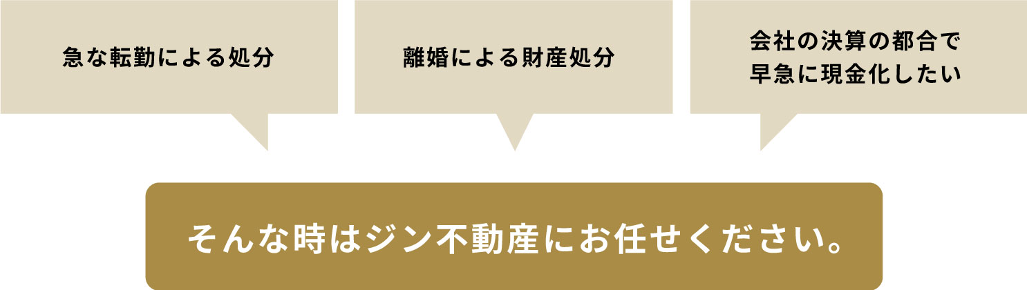 そんな時はジン不動産にお任せください。